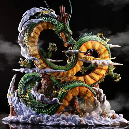 24Cm Dragon Ball Anime Figure Shenron Figure Goku and Shenron Figurine Model Pvc Statue Doll Collection Room Toy Gifts